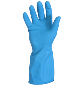 Huishoudhandschoen_Latex_Blauw_Dimensio
